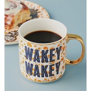 NEW Anthropologie Wakey Wakey coffee mug ☕️